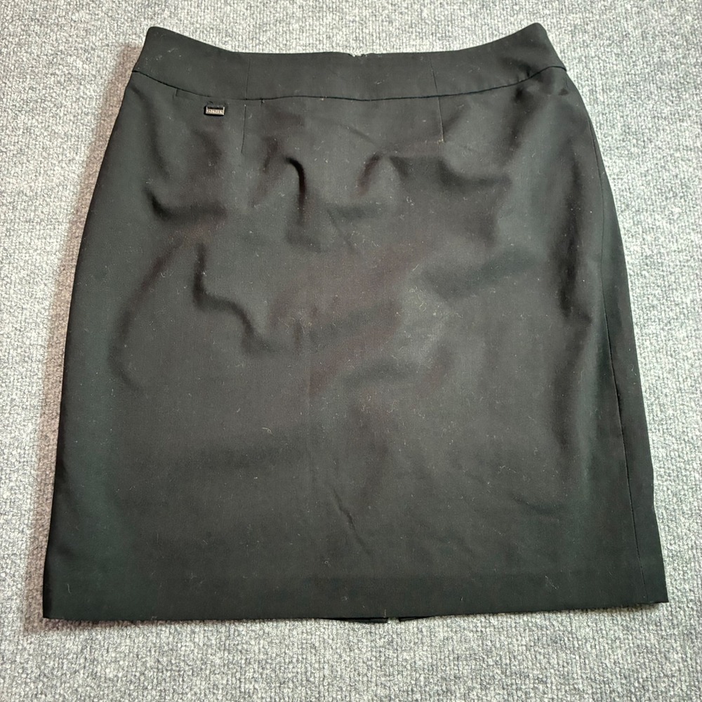 Calvin Klein Pencil Skirt Womens 12P‎ Black Excellent Lined Office Workwear